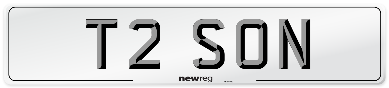 T2 SON Number Plate from New Reg